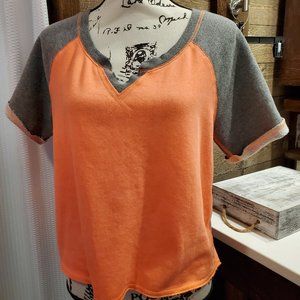Fox Racing Sweatshirt Orange Gray Women's Medium